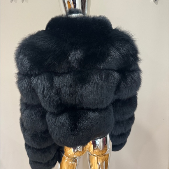 Fox Fur Bomber Jacket - Picture 3 of 5